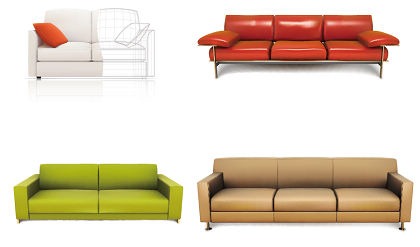 4 Vector Sofas