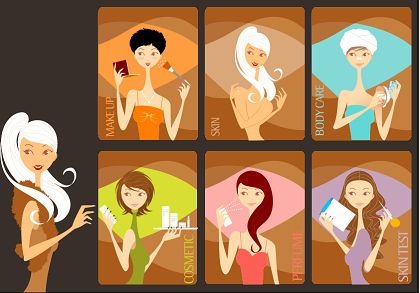 7 Beauty Girls Vector Graphics