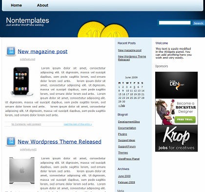 Free WordPress Theme Soloplain