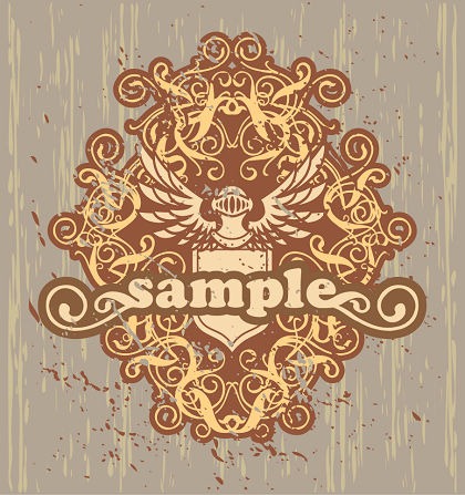 Trend Element Retro Floral Pattern Vector