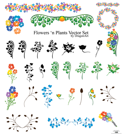 _Vector - Flowers 'n Plants Preview2 by DragonArt