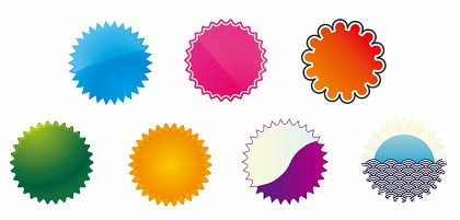 Web 2.0 badges vector