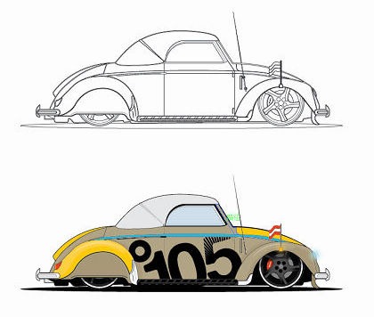 Beatle Car Vector