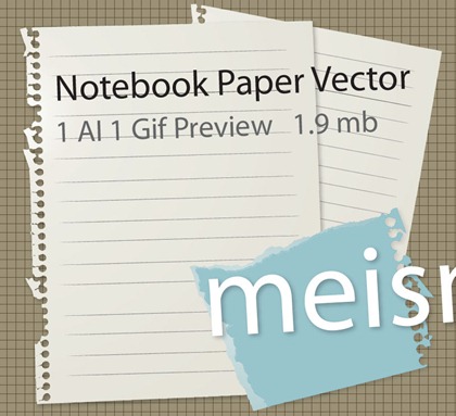 Free Notebook Paper Vector