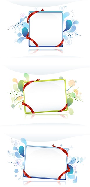 Free Vector Frames with Ribbon