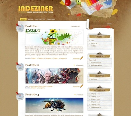 Free WordPress Theme - Paper Wall preview