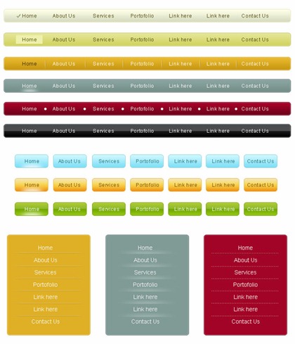 12 Free CSS Menus