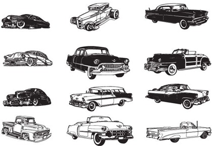 Free Various Vintage Car Vector Collection