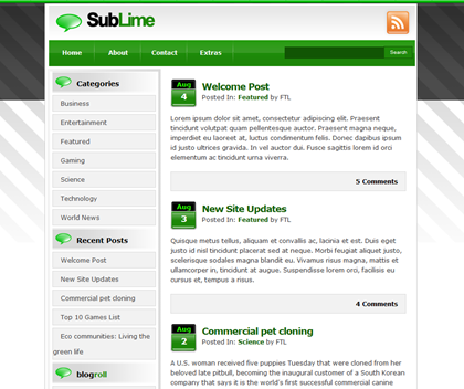 Free WordPress Theme - Sublime Theme -Preview