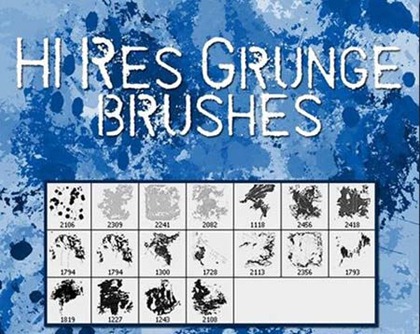 Hi-Res Grunge Photoshop Brushes