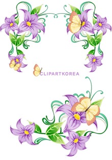 Flowers, fruit and butterfly lace Vector material (3)