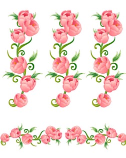 Flowers, fruit and butterfly lace Vector material (5)