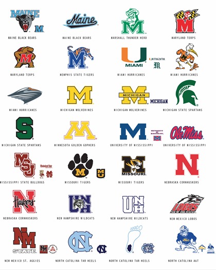 NBA & Ncaa Vector Logo - M-R Colleges NCAA