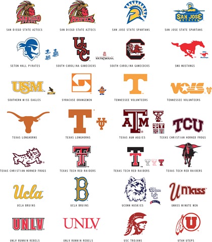 NBA & Ncaa Vector Logo - S-Z Colleges NCAA