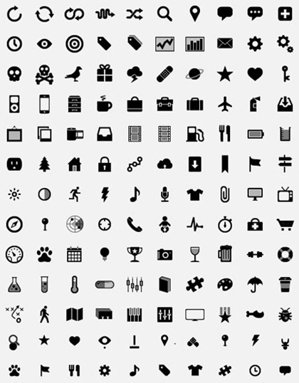 Simple Small Icons Vector Graphics