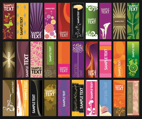 30 vector vertical banner templates