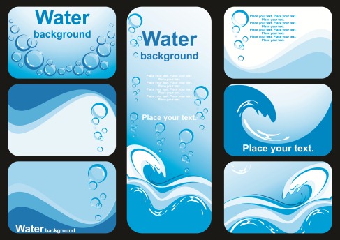 Beautiful Water Vector Background Image