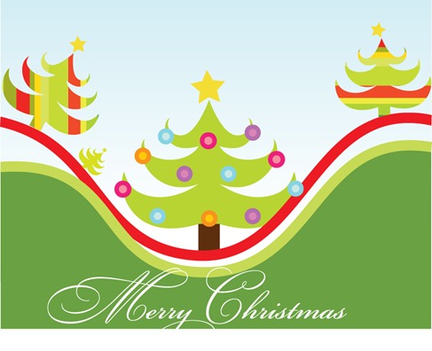 Christmas Tree Vector Graphic Pack (6)