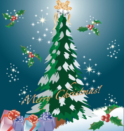 Christmas Tree Vector Graphic Pack (7)