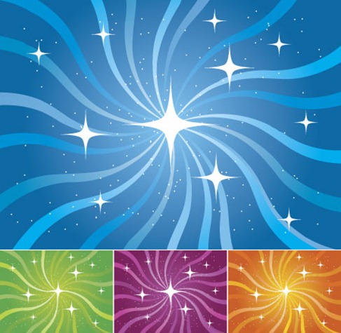 Stars line with the rotation vector background