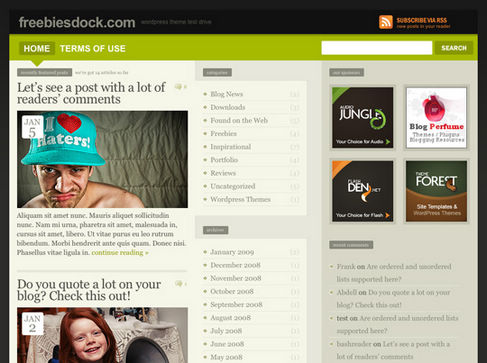 Free WordPress Theme - FREEmium Preview