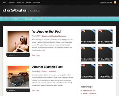 Free WordPress Theme - deStyle Preview