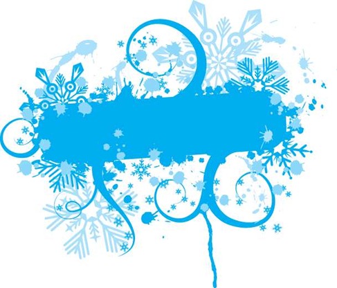 Blue Floral Vector Graphic Preview