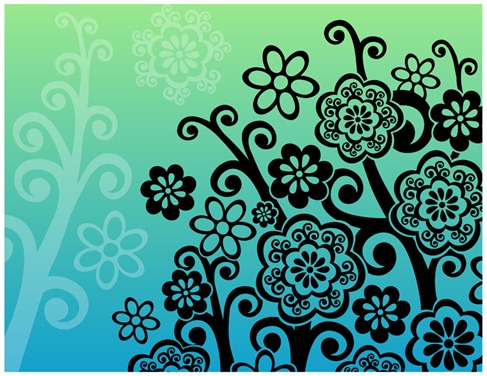 Flower Tree Vector Graphic Preview