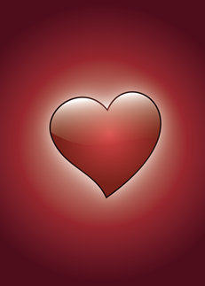 Free Valentine Heart with Rays Vector (5)