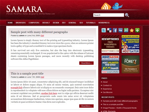 Free WordPress Theme - Samara