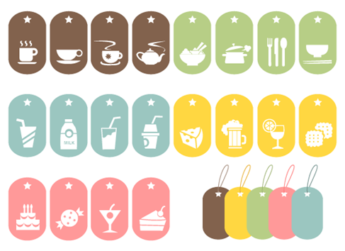 24 Food Vector Symbols