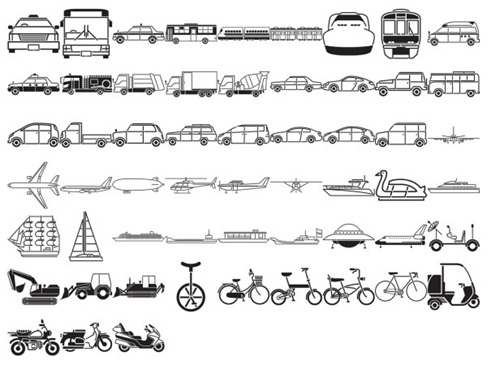 Free Vehicles Silhouette Vector Preview