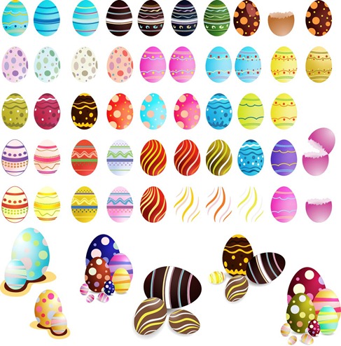 Easter Eggs Vector Set