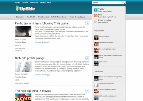 Free WordPress Theme - UpSide Preview