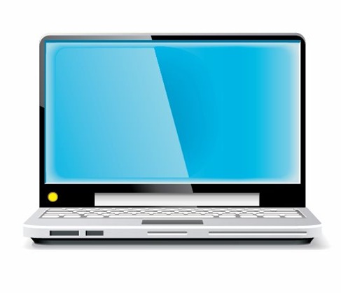 Laptop Vector Blue Screen