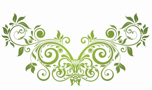 Vector Swirl Floral Design Element