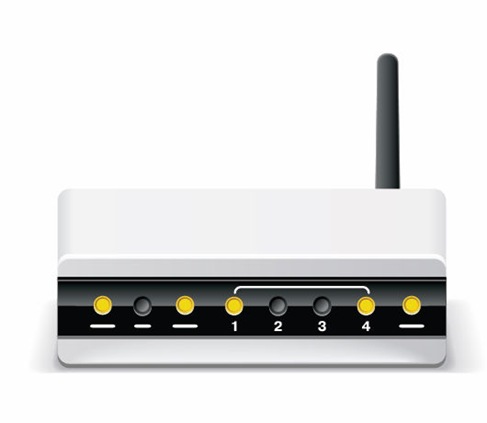 Wireless ADSL Modem Router Vector