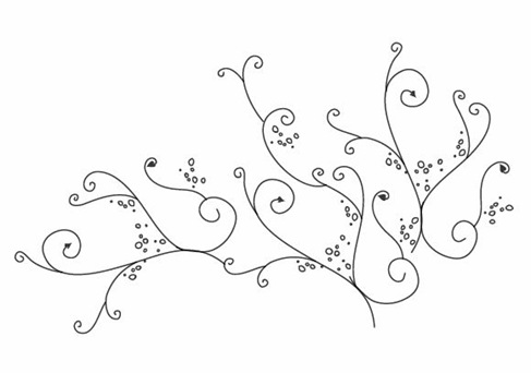 Floral Swirl Ornament Vector