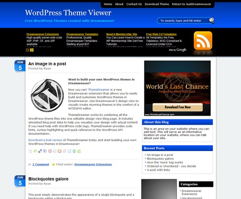 Free-WordPress-Theme---AdSensation-Blue-Preview