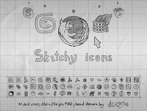 Sketchy – Hand Drawn Social Media Icon Set