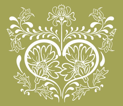 Vintage Floral Design Vector Graphic