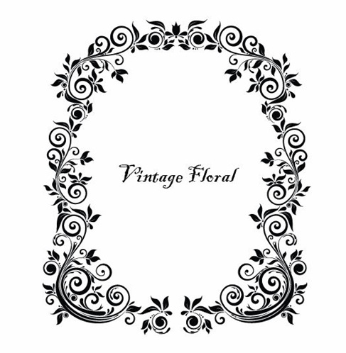 Vintage Floral Frame Vector