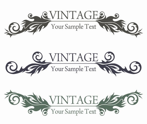 Vintage Style Floral Design Vector Graphic