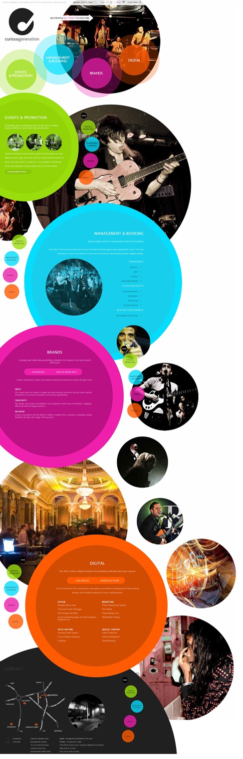 Colorful Website Design - Curious Generation Group