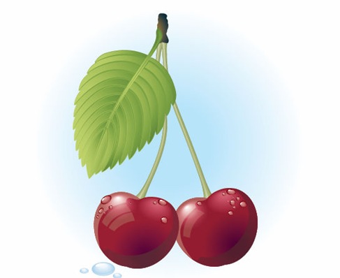 Free Red Cherry Vector Illustration