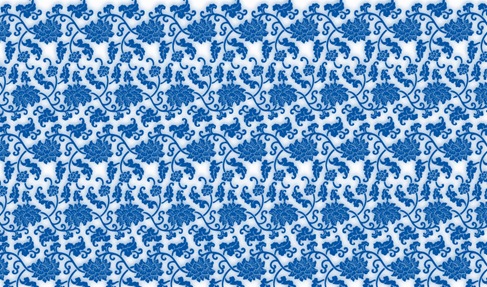 Blue and White Porcelain Seamless Vector background