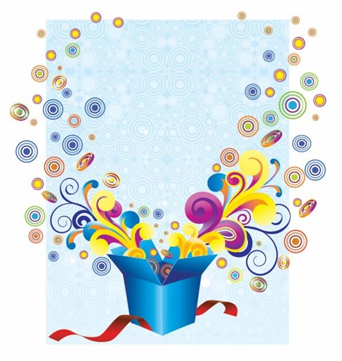 Free Groovy Gift Box Vector Illustration