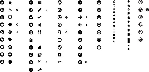 Free Simple Style Black Vector Icon Set