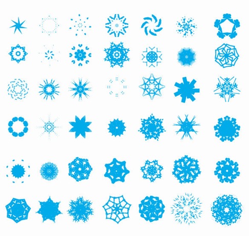 Free Snowflake Vector Set