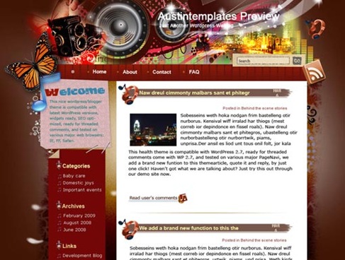 Free WordPress Theme - Listen to Austin Preview